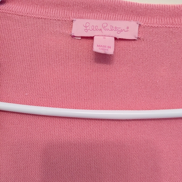 Pink Ruffled Cardigan Sweater - Picture 2 of 3